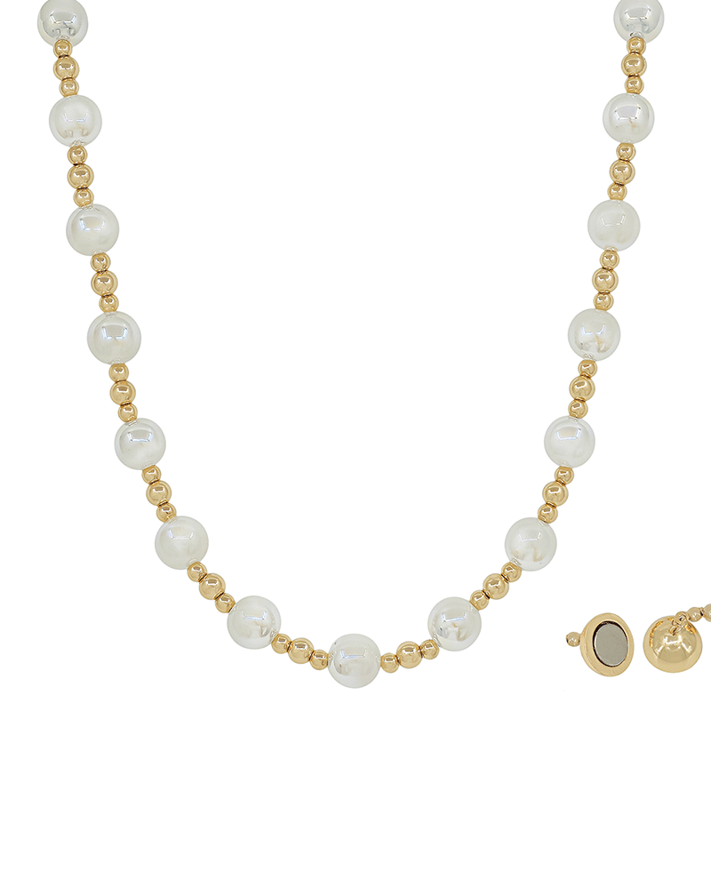 10mm Candy Beads & CCB Magnetic Short Necklace