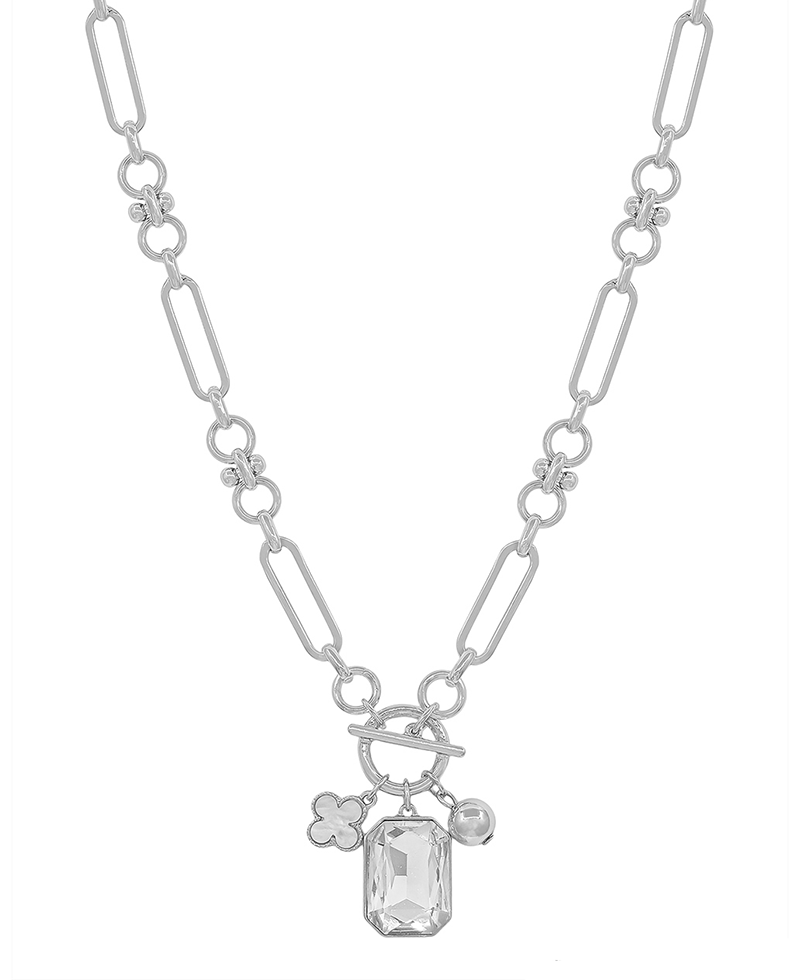 Multi Charm Chain Short Necklace