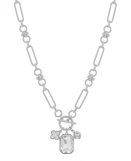 Multi Charm Chain Short Necklace