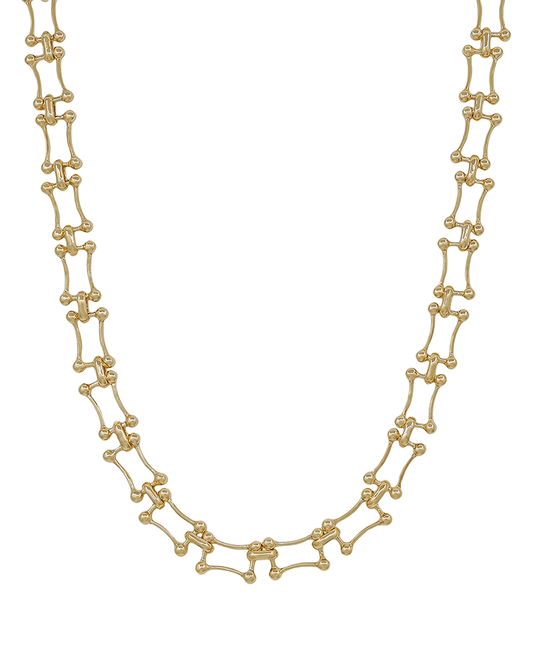 Metal Ball Accent Chain Short Necklace