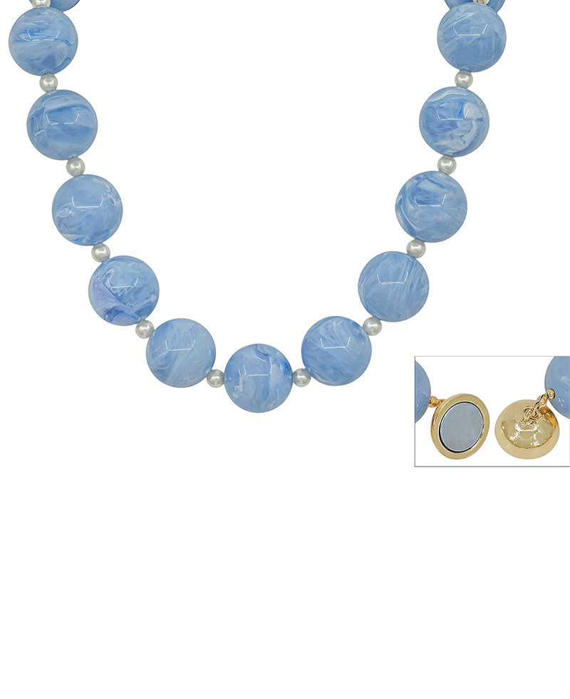 20mm Resin Ball Magnetic Short Necklace