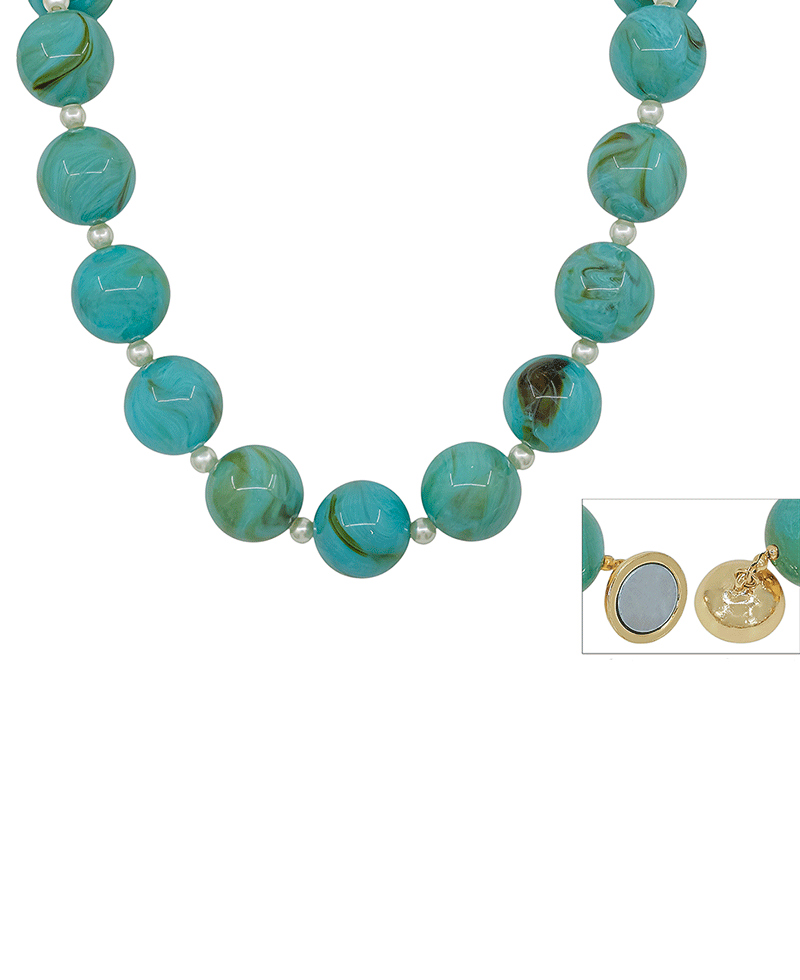 20mm Resin Ball Magnetic Short Necklace