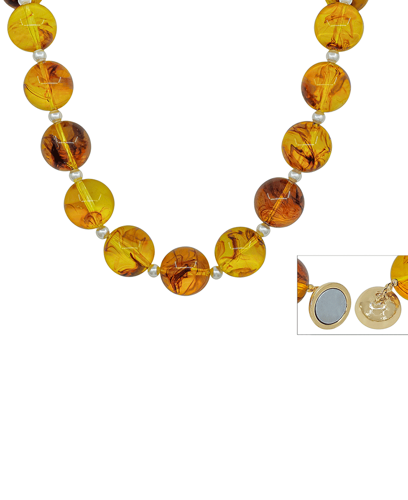 20mm Resin Ball Magnetic Short Necklace