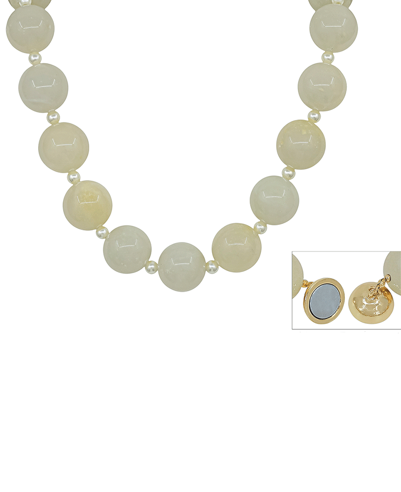 20mm Resin Ball Magnetic Short Necklace