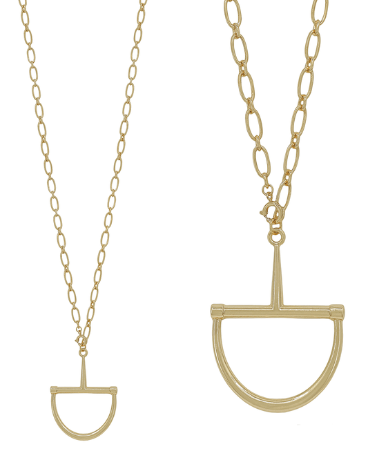 Horsebit Oval Chain Necklace