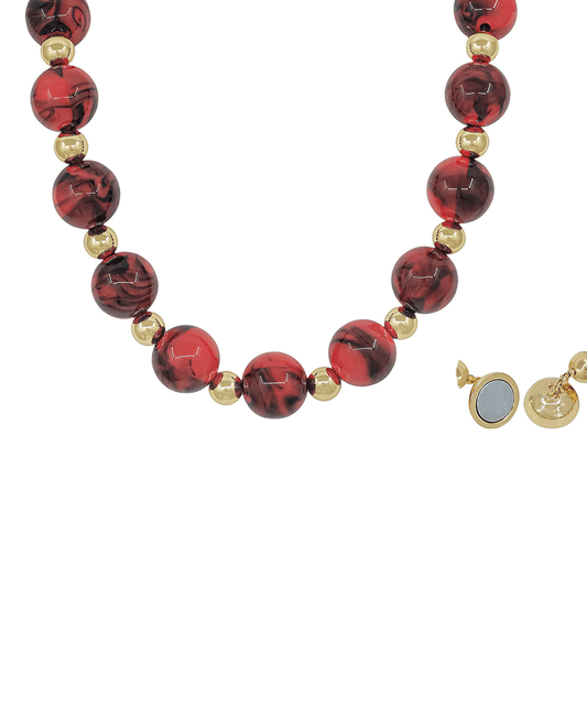 20mm Resin Beads & CCB Magnetic Necklace