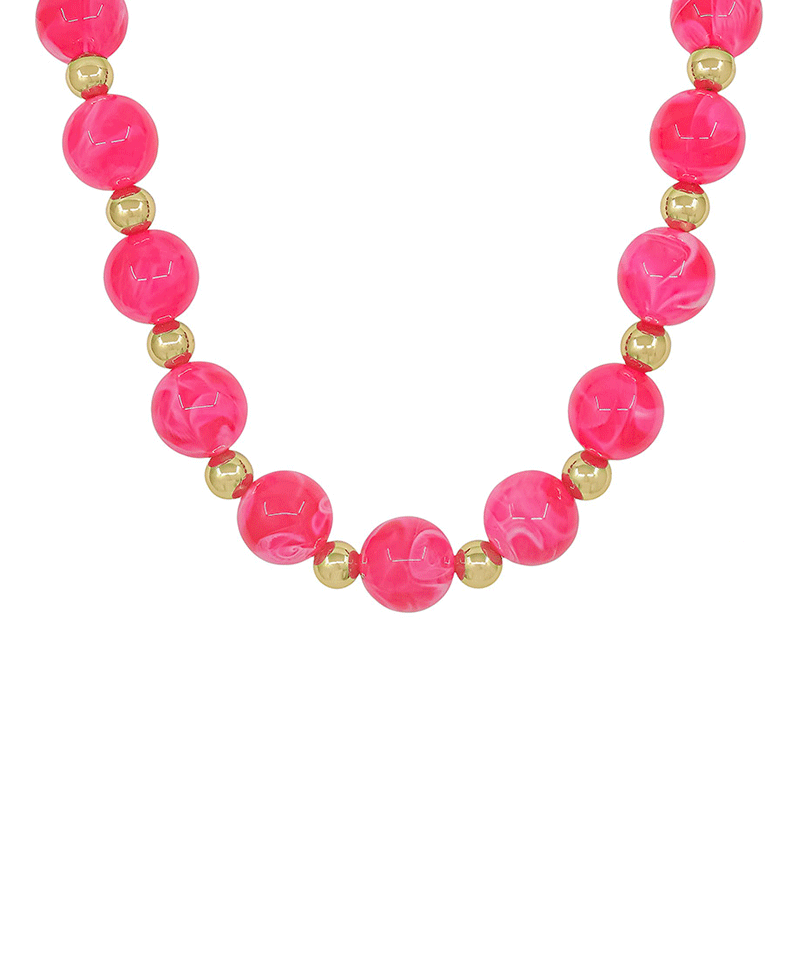20mm Resin Beads & CCB Magnetic Necklace