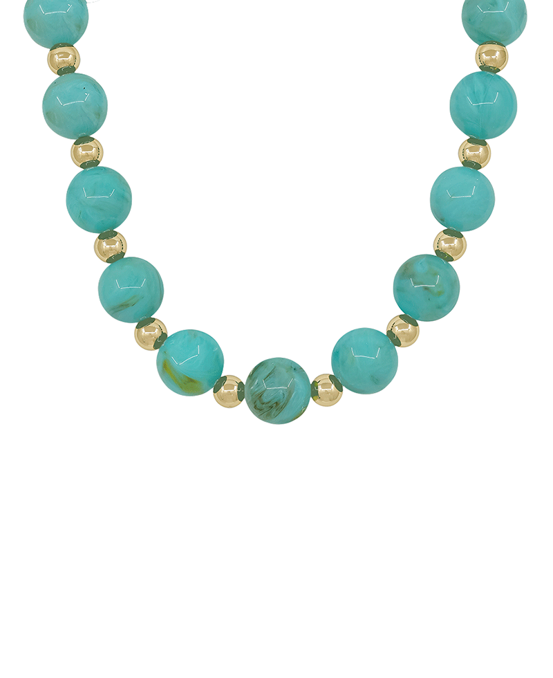20mm Resin Beads & CCB Magnetic Necklace