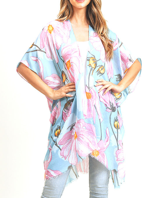 Big Flower Print Kimono