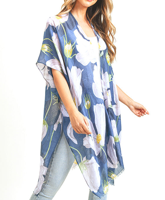 Big Flower Print Kimono