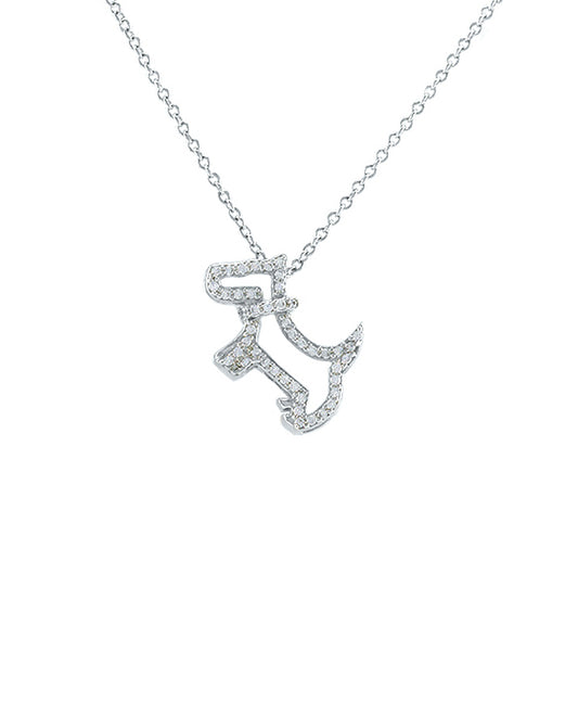 CZ Puppy Pendant Necklace