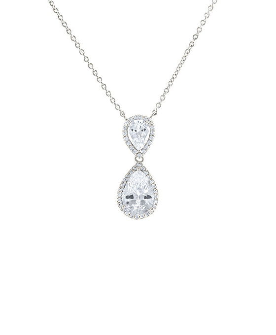 CZ Teardrop Necklace