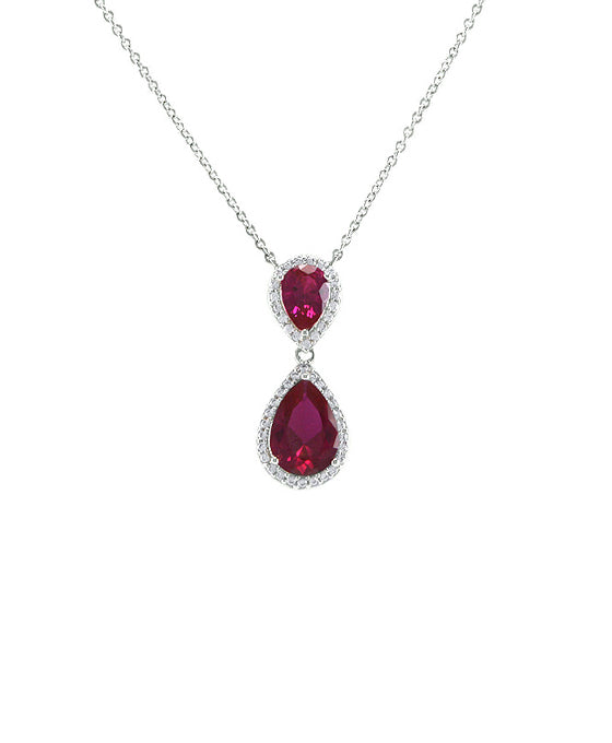 CZ Teardrop Necklace