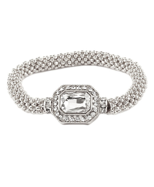 Metal Rhinestone Elastic Bracelet