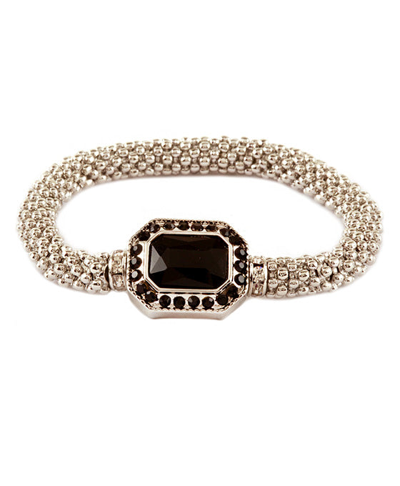 Metal Rhinestone Elastic Bracelet