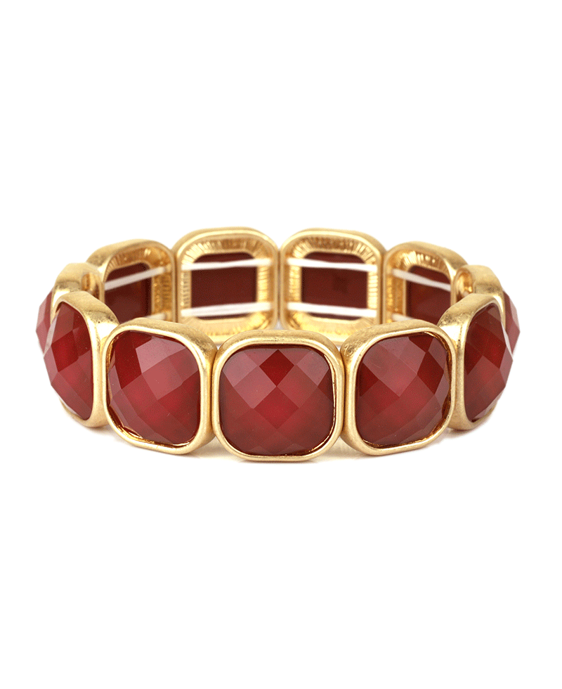 Faceted Stones Elastic Bracelet