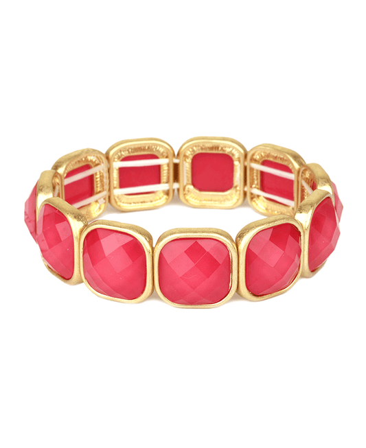 Faceted Stones Elastic Bracelet