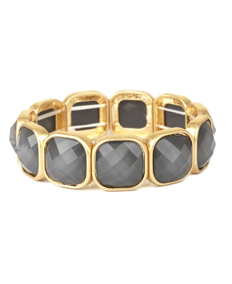 Faceted Stones Elastic Bracelet