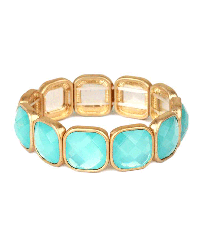 Faceted Stones Elastic Bracelet