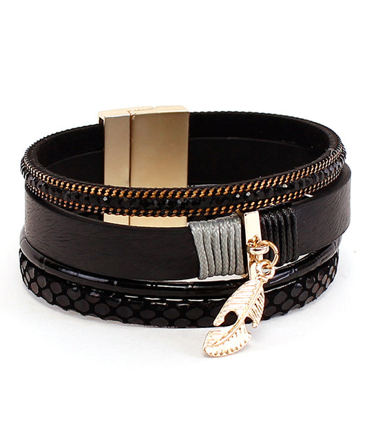 Animal Print Leather Bracelet