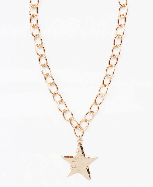 Star Pendant Link Chain Necklace