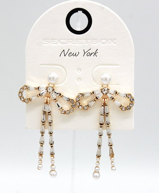 Bow w/ CZ Earring