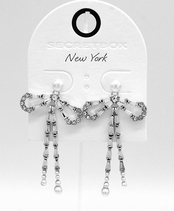 Bow w/ CZ Earring