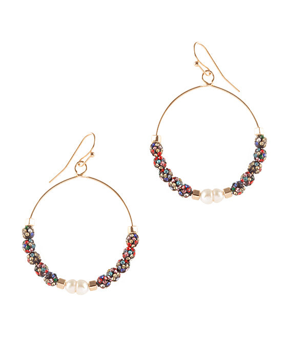 Glass Paveball Earring