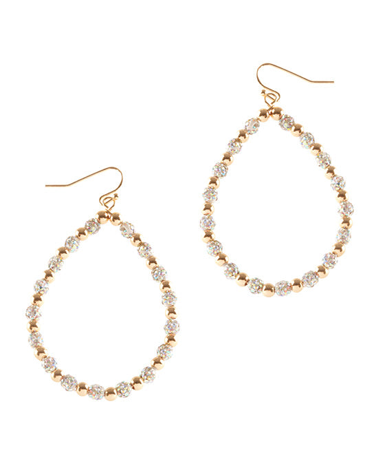 Rhinestone CCB Pave Earring
