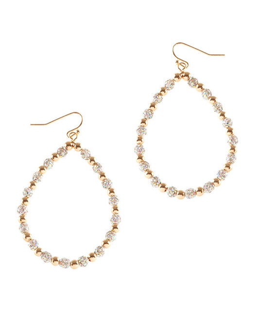 Rhinestone CCB Pave Earring