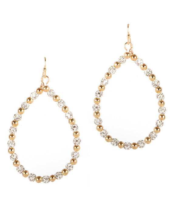 Rhinestone CCB Pave Earring