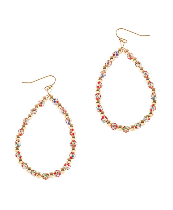 Rhinestone CCB Pave Earring