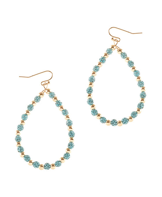 Rhinestone CCB Pave Earring