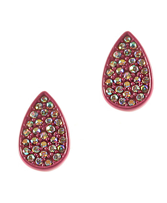 Rhinestone Color Coating Post Earring
