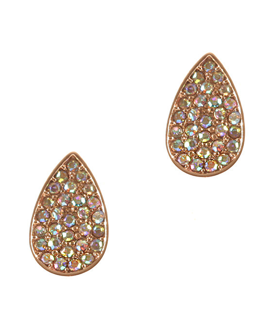 Rhinestone Color Coating Post Earring