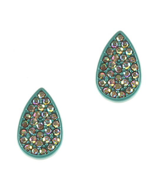 Rhinestone Color Coating Post Earring