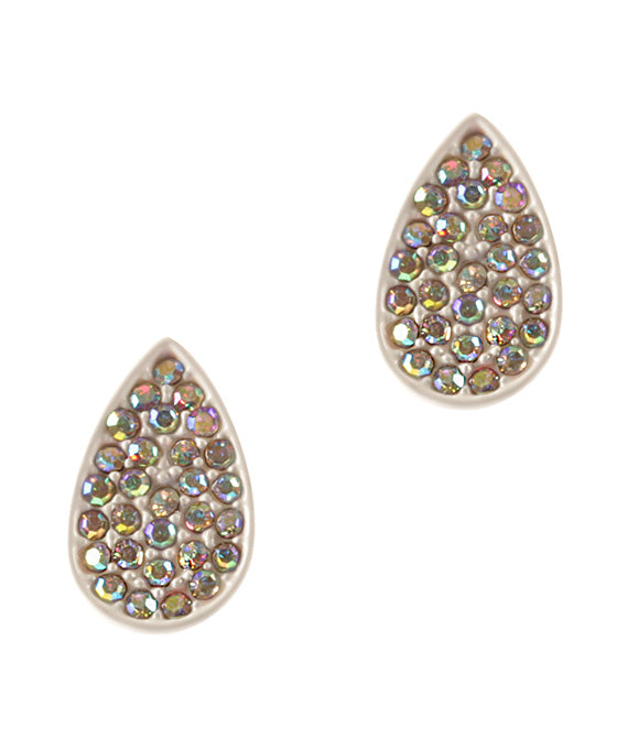 Rhinestone Color Coating Post Earring