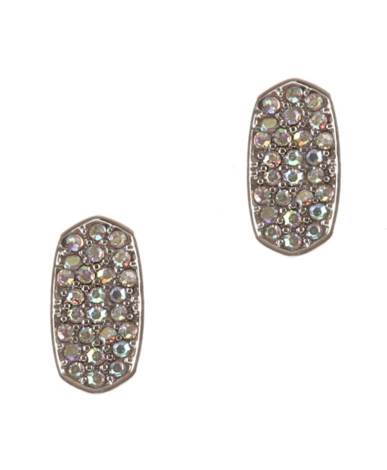 Rhinestone Color Coating Post Earring