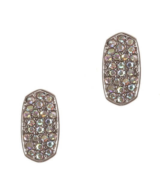 Rhinestone Color Coating Post Earring