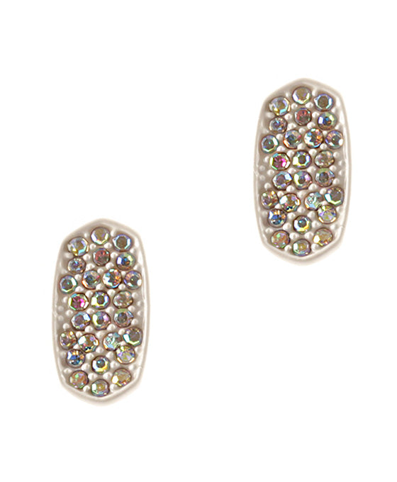 Rhinestone Color Coating Post Earring