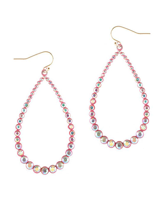 Metal Rhinestone Open Cut Earring