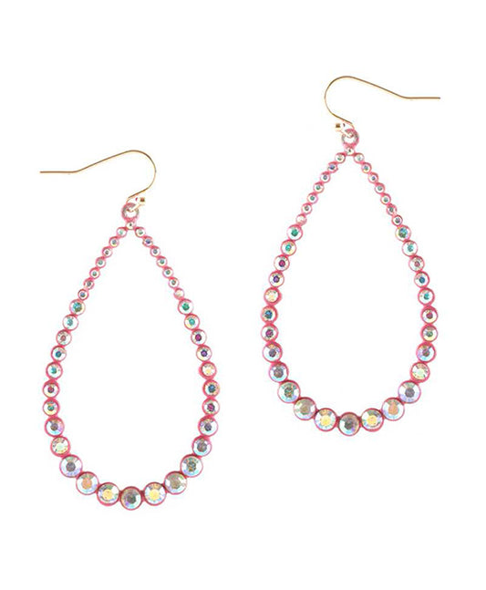 Metal Rhinestone Open Cut Earring
