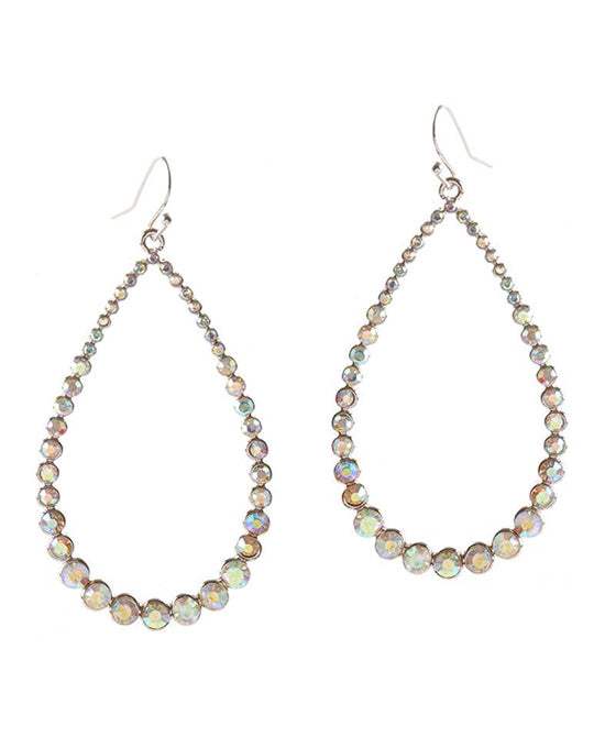 Metal Rhinestone Open Cut Earring