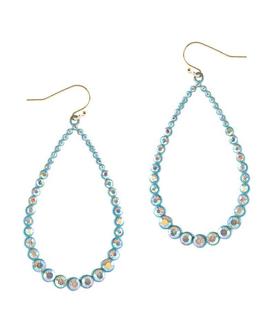 Metal Rhinestone Open Cut Earring