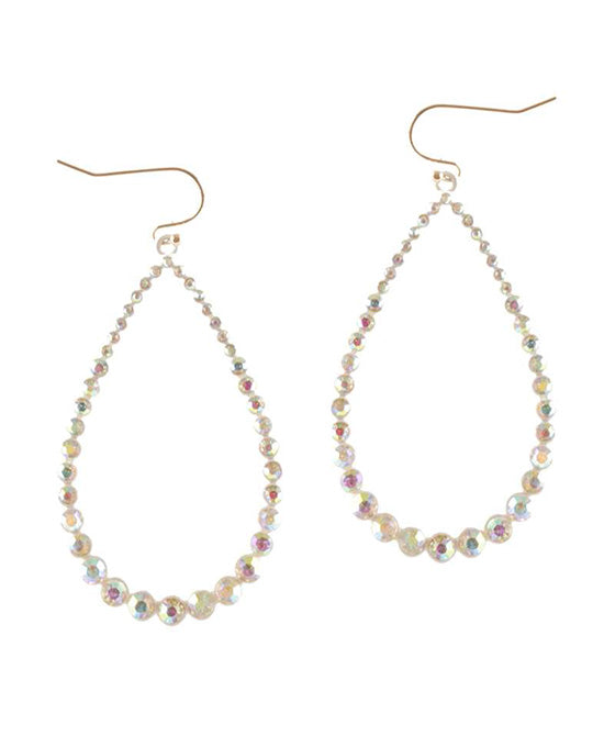 Metal Rhinestone Open Cut Earring