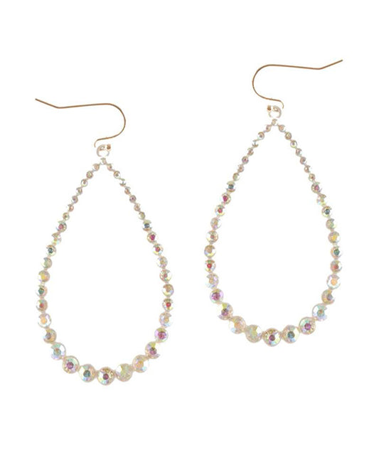 Metal Rhinestone Open Cut Earring