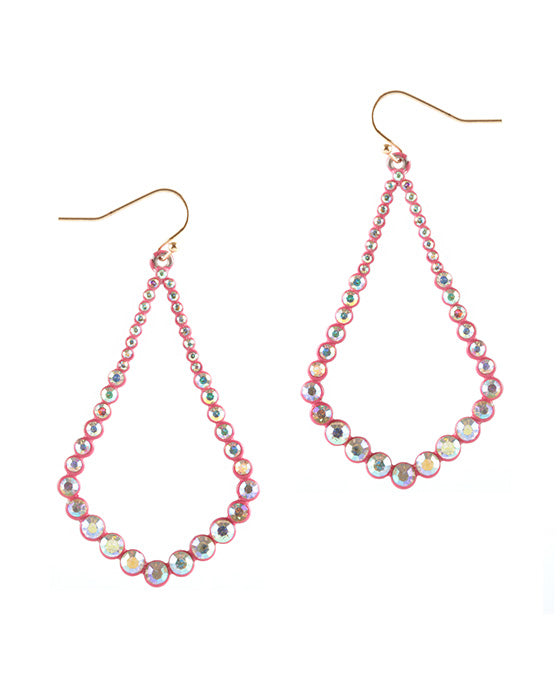 Metal Rhinestone Open Cut Earring
