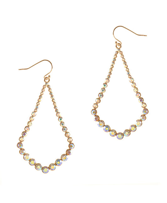 Metal Rhinestone Open Cut Earring