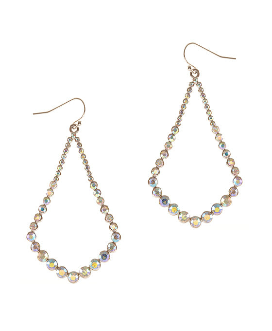 Metal Rhinestone Open Cut Earring