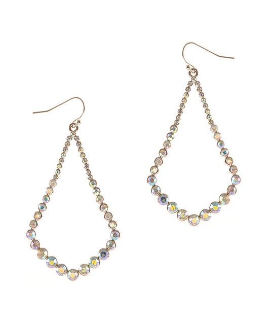Metal Rhinestone Open Cut Earring